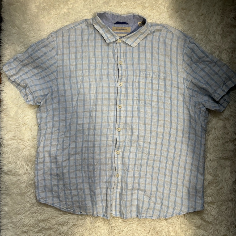 Tommy Bahama Shot Sleeve Button Down Island Modern Fit XXL